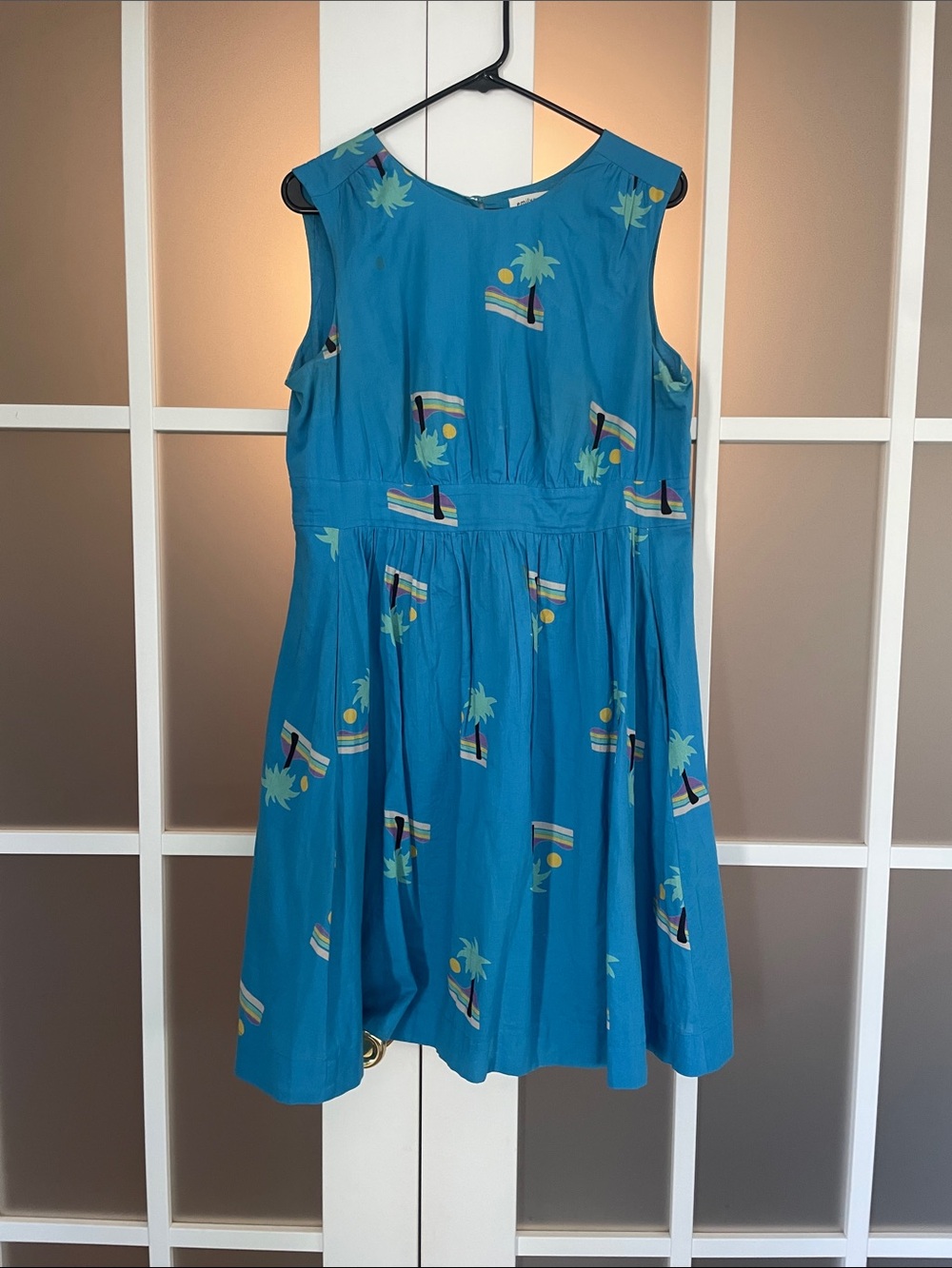 Emily & Fin Too Much Fun Dress in rare Hawaiian print L ModCloth